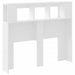 Tăblie de pat cu LED, alb, 120x18,5x103,5 cm, lemn - WALTI WALTI