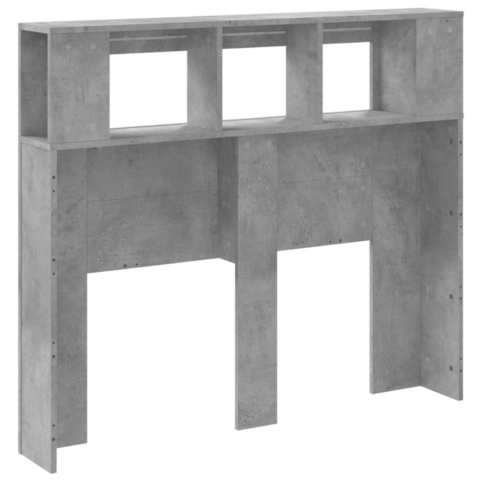 Tăblie de pat cu LED, gri beton, 120x18,5x103,5 cm, lemn - WALTI WALTI