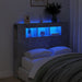 Tăblie de pat cu LED, gri beton, 120x18,5x103,5 cm, lemn - WALTI WALTI