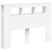 Tăblie de pat cu LED, alb, 140x18,5x103,5 cm, lemn - WALTI WALTI