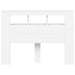 Tăblie de pat cu LED, alb, 140x18,5x103,5 cm, lemn - WALTI WALTI