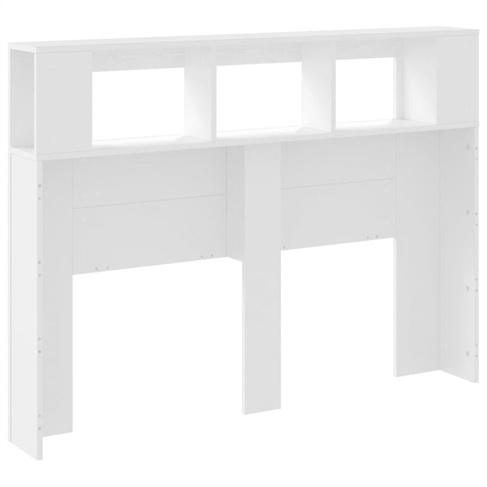 Tăblie de pat cu LED, alb, 140x18,5x103,5 cm, lemn - WALTI WALTI