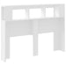 Tăblie de pat cu LED, alb, 140x18,5x103,5 cm, lemn - WALTI WALTI