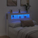 Tăblie de pat cu LED, alb, 140x18,5x103,5 cm, lemn - WALTI WALTI