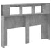 Tăblie de pat cu LED, gri beton, 140x18,5x103,5 cm, lemn - WALTI WALTI