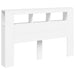 Tăblie de pat cu LED, alb, 160x18,5x103,5 cm, lemn - WALTI WALTI