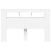 Tăblie de pat cu LED, alb, 160x18,5x103,5 cm, lemn - WALTI WALTI
