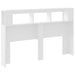 Tăblie de pat cu LED, alb, 160x18,5x103,5 cm, lemn - WALTI WALTI