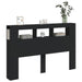 Tăblie de pat cu LED, negru, 160x18,5x103,5 cm, lemn - WALTI WALTI