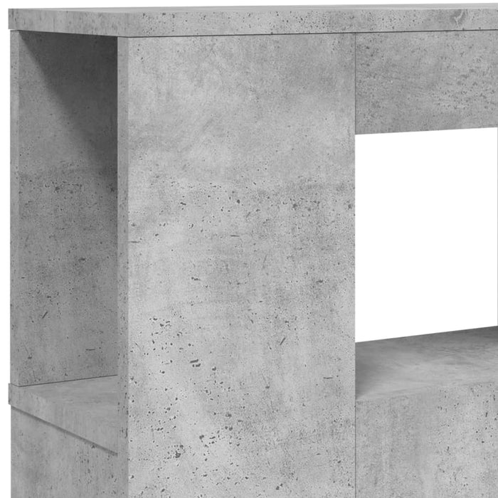 Tăblie de pat cu LED, gri beton, 160x18,5x103,5 cm, lemn - WALTI WALTI