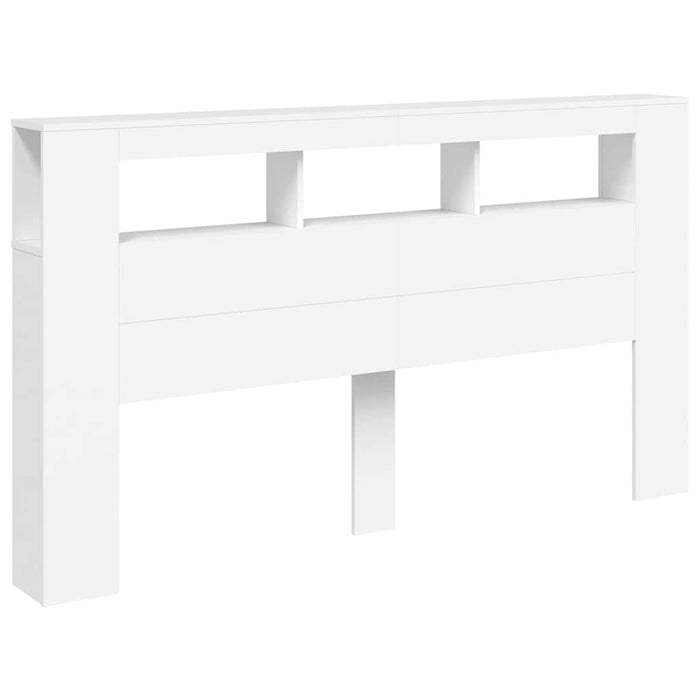 Tăblie de pat cu LED, alb, 180x18,5x103,5 cm, lemn - WALTI WALTI