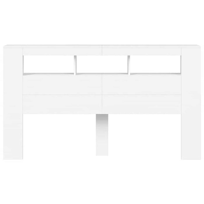 Tăblie de pat cu LED, alb, 180x18,5x103,5 cm, lemn - WALTI WALTI
