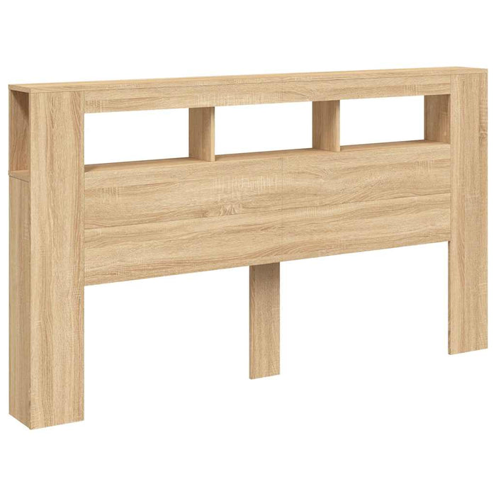 Tăblie de pat cu LED, stejar sonoma, 180x18,5x103,5 cm, lemn - WALTI WALTI