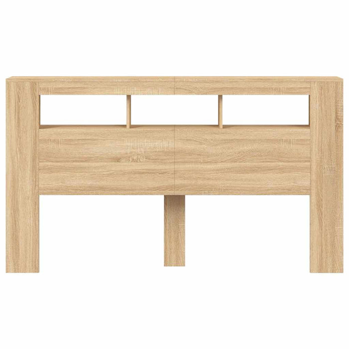 Tăblie de pat cu LED, stejar sonoma, 180x18,5x103,5 cm, lemn - WALTI WALTI