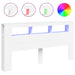 Tăblie de pat cu LED, alb, 200x18,5x103,5 cm, lemn prelucrat - WALTI WALTI