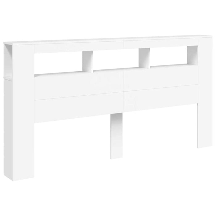 Tăblie de pat cu LED, alb, 200x18,5x103,5 cm, lemn prelucrat - WALTI WALTI