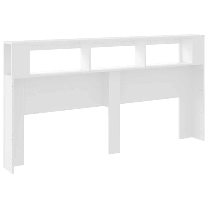 Tăblie de pat cu LED, alb, 200x18,5x103,5 cm, lemn prelucrat - WALTI WALTI