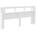 Tăblie de pat cu LED, alb, 200x18,5x103,5 cm, lemn prelucrat - WALTI WALTI