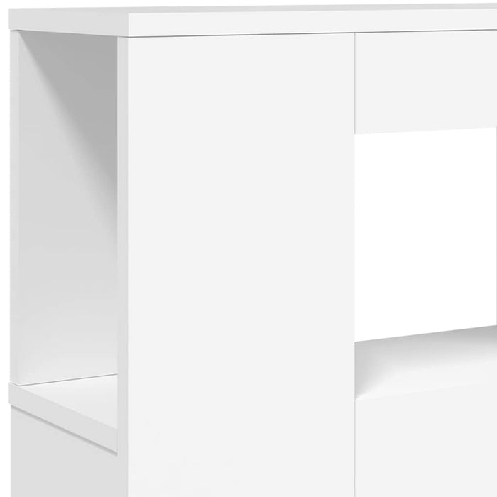 Tăblie de pat cu LED, alb, 200x18,5x103,5 cm, lemn prelucrat - WALTI WALTI