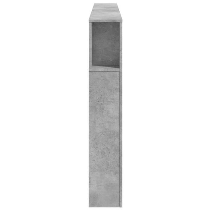 Tăblie de pat cu LED, gri beton, 200x18,5x103,5 cm, lemn - WALTI WALTI
