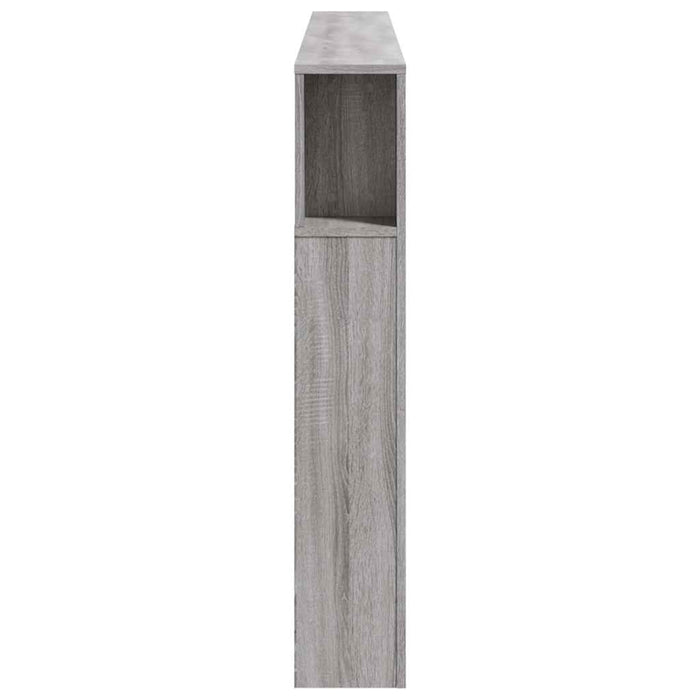 Tăblie de pat cu LED gri sonoma 200x18,5x103,5cm lemn prelucrat - WALTI WALTI