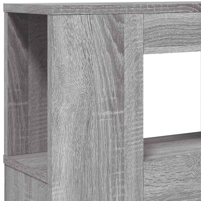 Tăblie de pat cu LED gri sonoma 200x18,5x103,5cm lemn prelucrat - WALTI WALTI