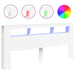 Tăblie de pat cu LED, alb, 220x18,5x103,5 cm, lemn - WALTI WALTI