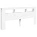 Tăblie de pat cu LED, alb, 220x18,5x103,5 cm, lemn - WALTI WALTI