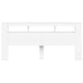Tăblie de pat cu LED, alb, 220x18,5x103,5 cm, lemn - WALTI WALTI