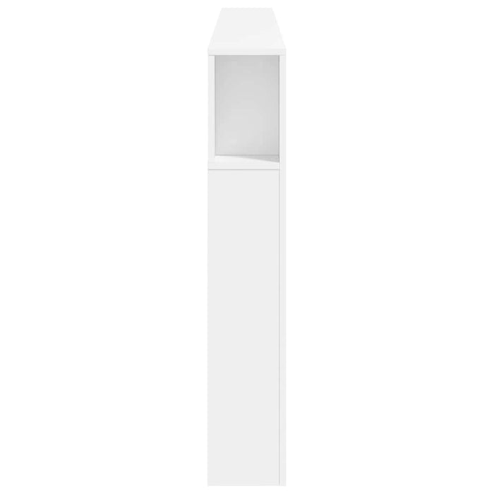Tăblie de pat cu LED, alb, 220x18,5x103,5 cm, lemn - WALTI WALTI