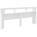 Tăblie de pat cu LED, alb, 220x18,5x103,5 cm, lemn - WALTI WALTI