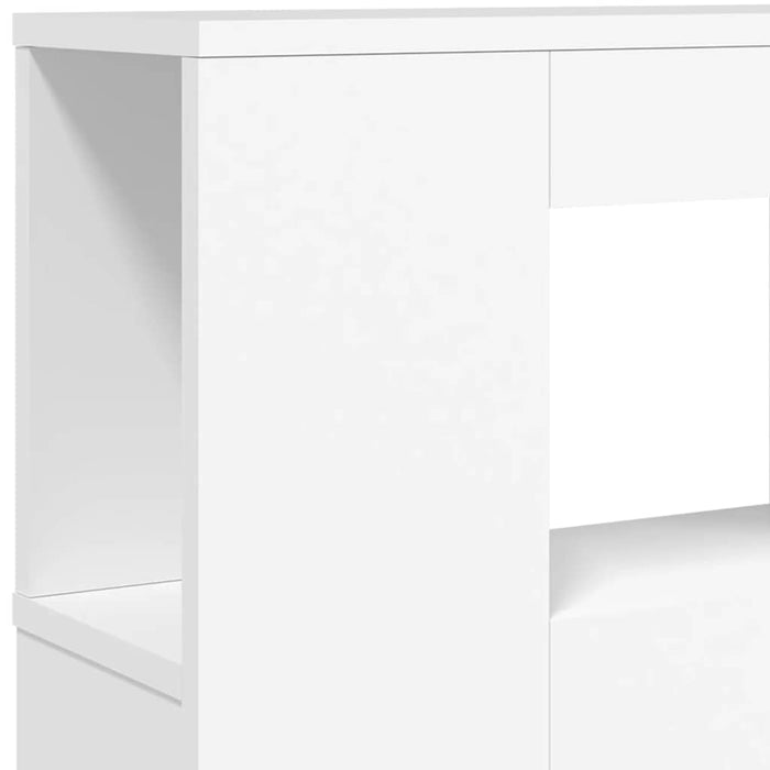 Tăblie de pat cu LED, alb, 220x18,5x103,5 cm, lemn - WALTI WALTI