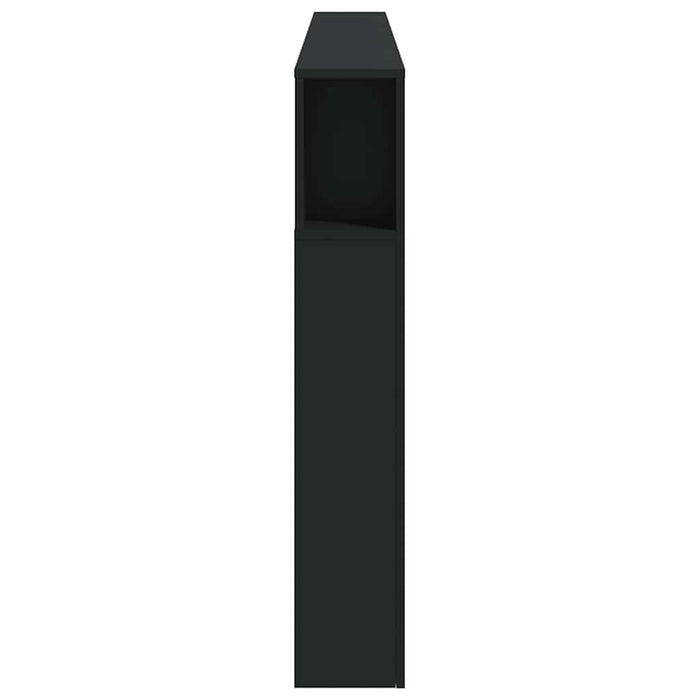 Tăblie de pat cu LED, negru, 220x18,5x103,5 cm, lemn - WALTI WALTI