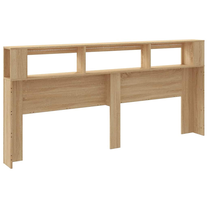 Tăblie de pat cu LED, stejar sonoma, 220x18,5x103,5 cm, lemn - WALTI WALTI