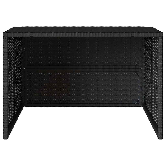 Garaj pentru mașina de tuns iarba negru 86x90x52/57cm poliratan - WALTI WALTI