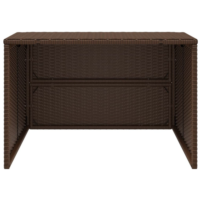 Garaj pentru mașina de tuns iarba maro 86x90x52/57 cm poliratan - WALTI WALTI