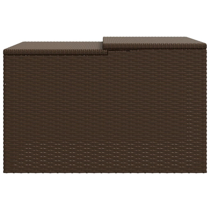 Garaj pentru mașina de tuns iarba maro 86x90x52/57 cm poliratan - WALTI WALTI