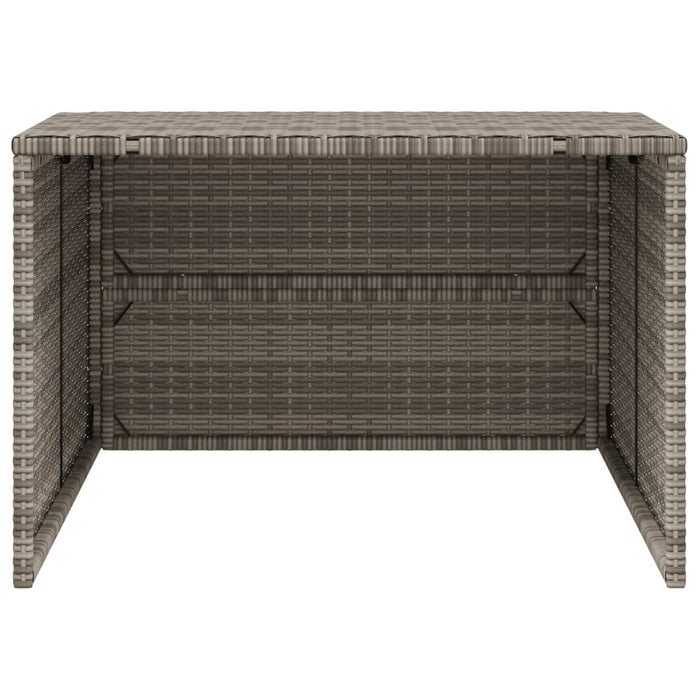 Garaj pentru mașina de tuns iarba, gri 86x90x52/57 cm poliratan - WALTI WALTI