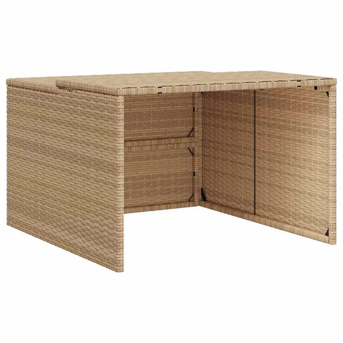 Garaj pentru mașina de tuns iarba, bej 86x90x52/57 cm poliratan - WALTI WALTI