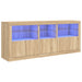 Dulap cu lumini LED, stejar sonoma, 162x37x67 cm - WALTI WALTI