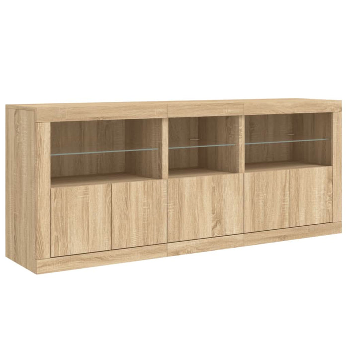 Dulap cu lumini LED, stejar sonoma, 162x37x67 cm - WALTI WALTI