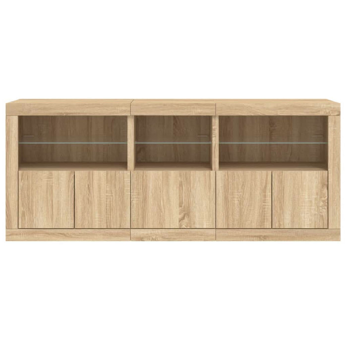 Dulap cu lumini LED, stejar sonoma, 162x37x67 cm - WALTI WALTI