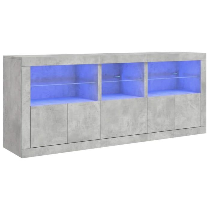 Dulap cu lumini LED, gri beton, 162x37x67 cm - WALTI WALTI