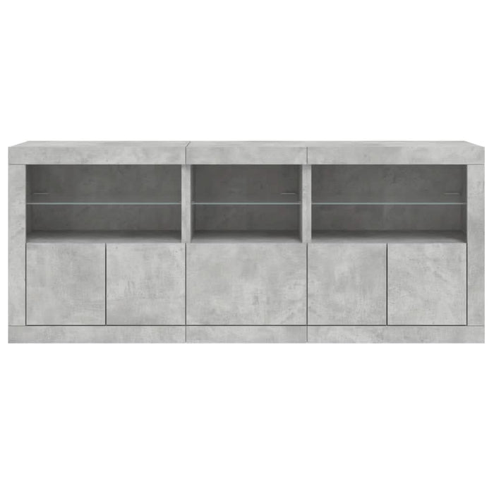 Dulap cu lumini LED, gri beton, 162x37x67 cm - WALTI WALTI