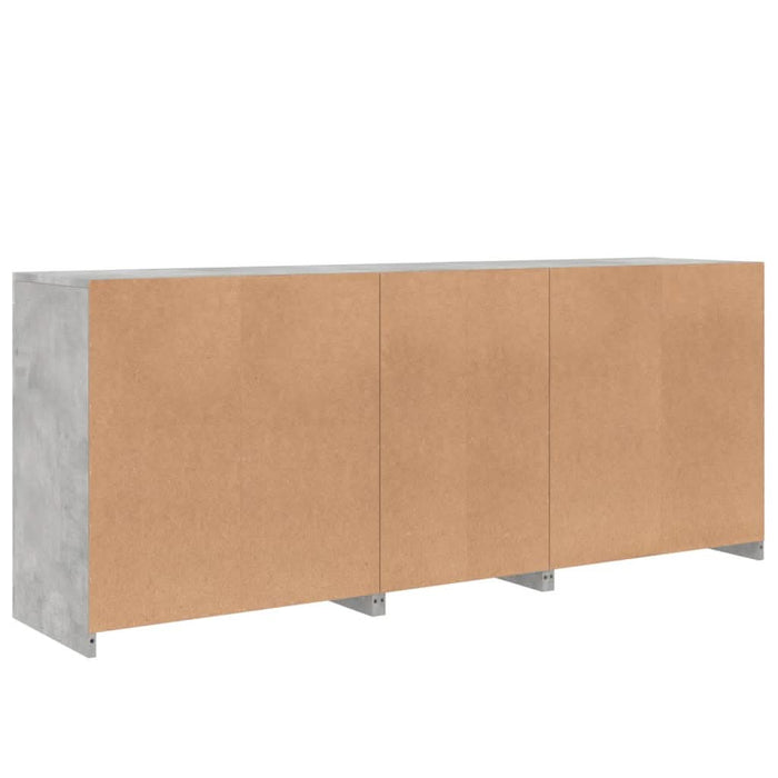 Dulap cu lumini LED, gri beton, 162x37x67 cm - WALTI WALTI