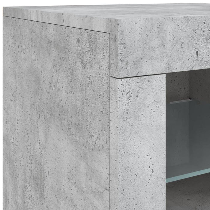 Dulap cu lumini LED, gri beton, 162x37x67 cm - WALTI WALTI