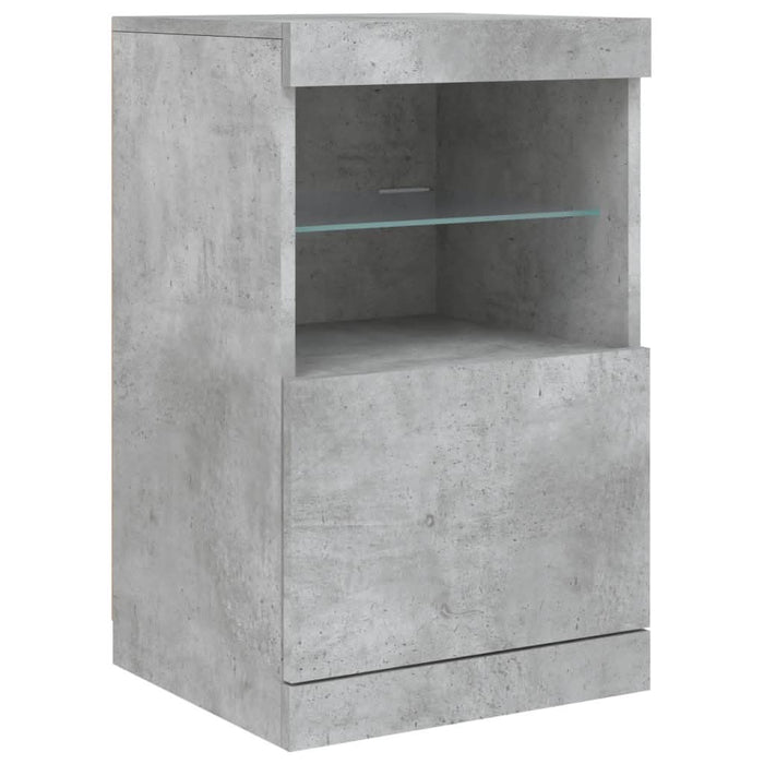 Dulap cu lumini LED, gri beton, 162x37x67 cm - WALTI WALTI
