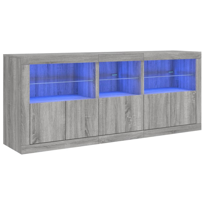 Dulap cu lumini LED, gri sonoma, 162x37x67 cm - WALTI WALTI