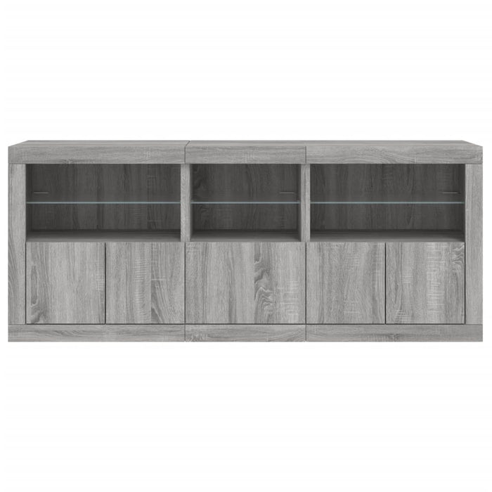 Dulap cu lumini LED, gri sonoma, 162x37x67 cm - WALTI WALTI