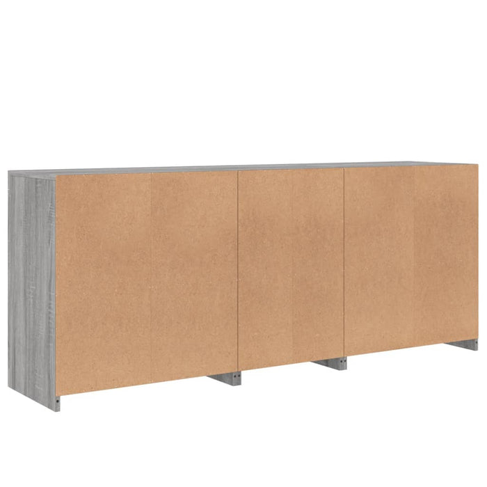 Dulap cu lumini LED, gri sonoma, 162x37x67 cm - WALTI WALTI